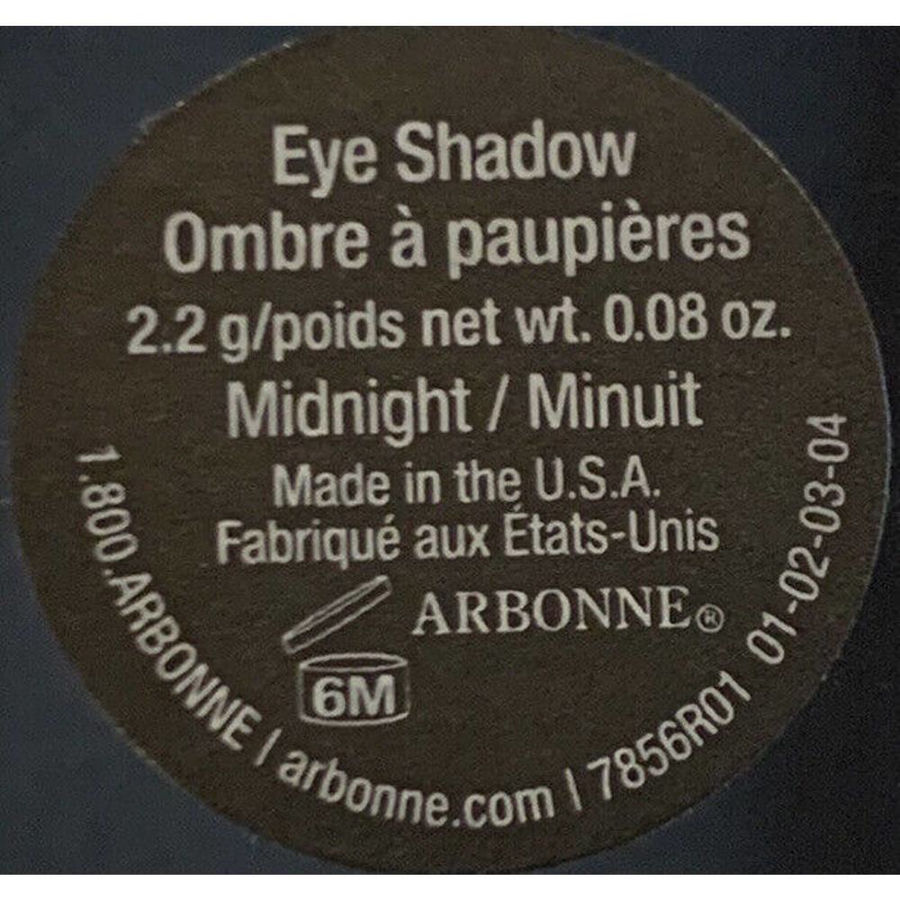 ARBONNE Eye Shadow .08 oz / 2.2 g MIDNIGHT NWOB - Picture 2 of 2